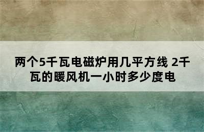 两个5千瓦电磁炉用几平方线 2千瓦的暖风机一小时多少度电